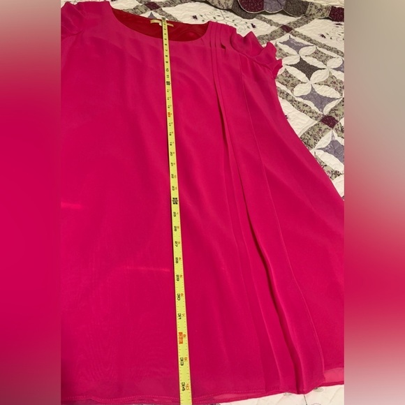 GIANNI BINI HOT PINK AINE Blouson DRESS- SIZE L - Picture 6 of 6
